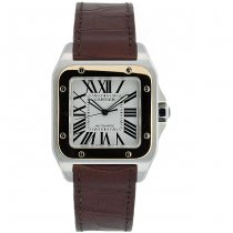 Cartier Men's Santos 18k Gold and Steel Automatic Watch1 Cartier Men's Santos 18k Gold and Steel Automatic Watch1