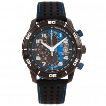Citizen Men's 'Eco-Drive' Primo Black/ Blue Chronograph Watch Citizen Men's 'Eco-Drive' Primo Black/ Blue Chronograph Watch