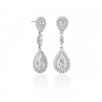 Diamond Edwardian Style Drop Earrings Diamond Edwardian Style Drop Earrings