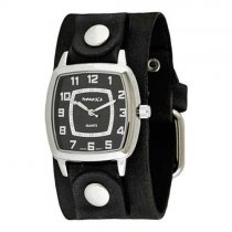 Nemesis Women's Classic Yellow Plant Art Leather Cuff Band Watch Nemesis Women's Classic Yellow Plant Art Leather Cuff Band Watch