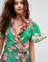 Reclaimed Vintage Inspired Wrap Front Dress 1 Reclaimed Vintage Inspired Wrap Front Dress 1