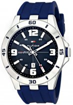 Tommy Hilfiger Men's Skywinder Stainless Steel and Leather Strap Watch Tommy Hilfiger Men's Skywinder Stainless Steel and Leather Strap Watch